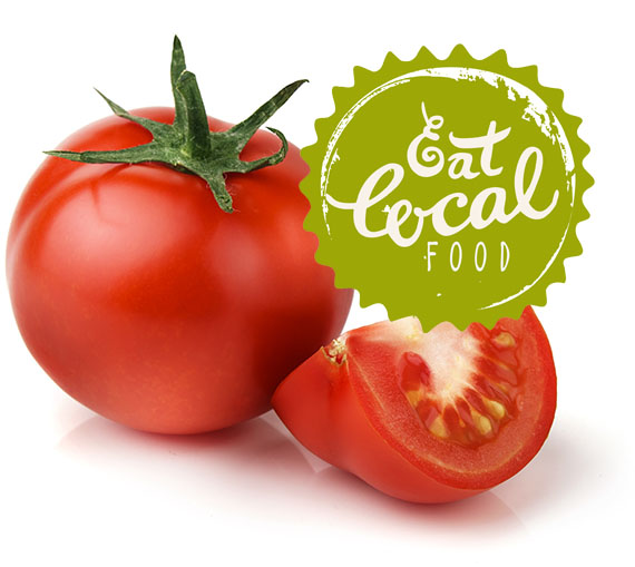 red tomato vegetable with cut isolated on white background